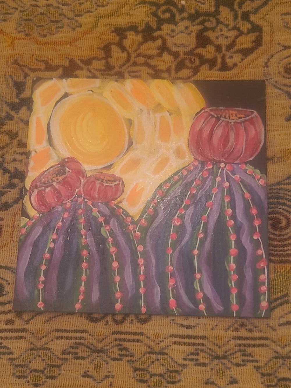 Hand-Painted Cactus Sunset Canvas Any Three $10 ITEMS FOR $15 Mix And Match
